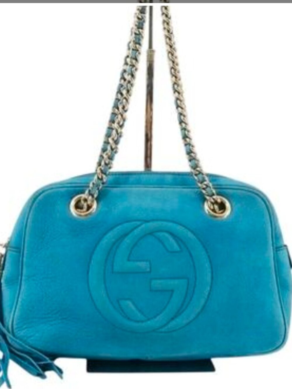 Gucci Blue Leather Handbag